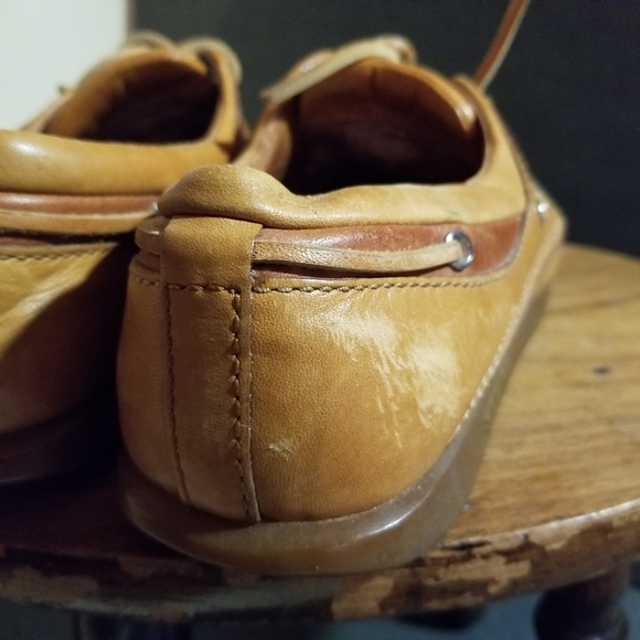 Sebago Dockside Leather Boat Slip On Casual Shoes Rust Tan Sz 7.5 - Picture 7 of 14
